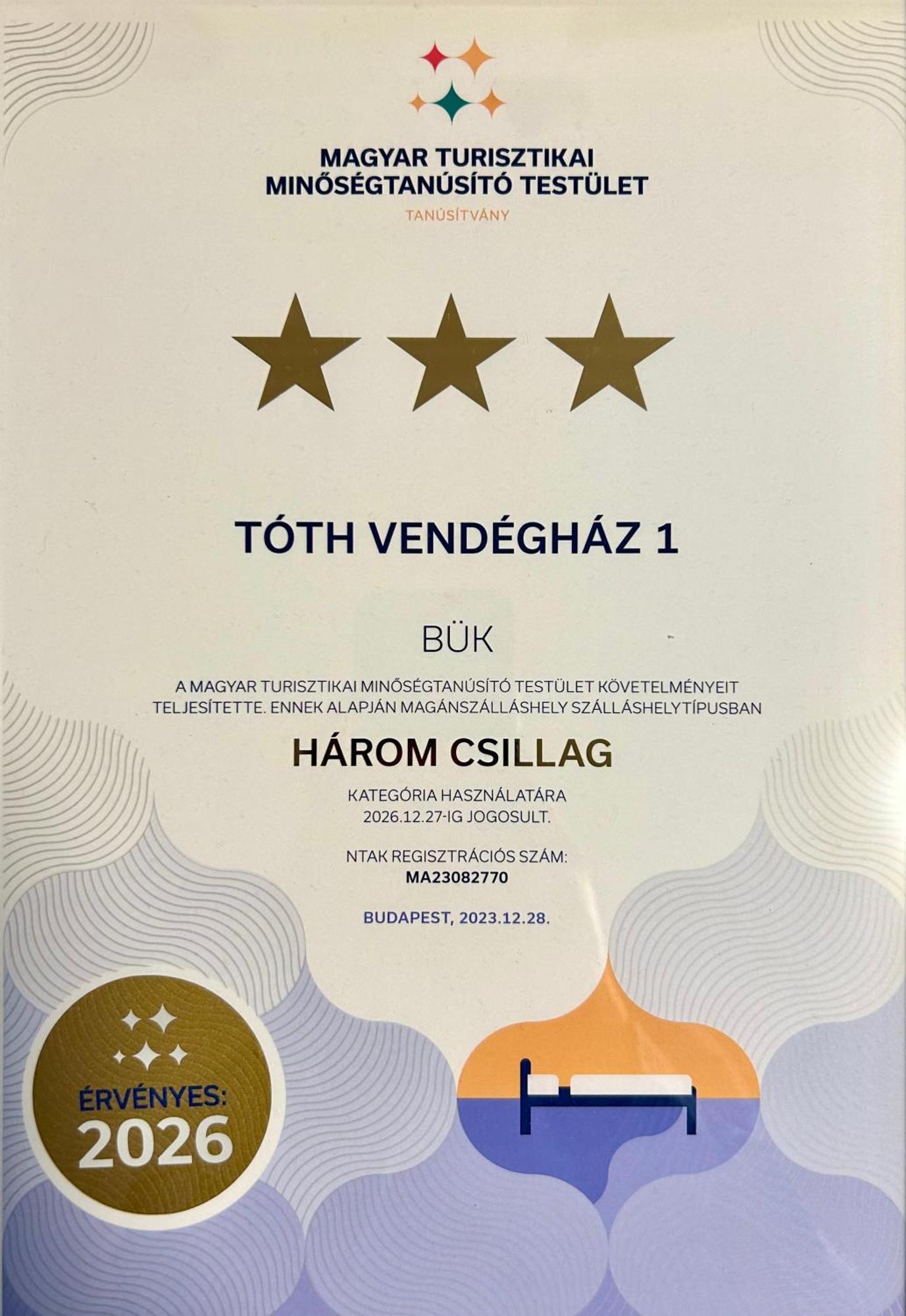 Tóth Vendégház Buk Exterior foto